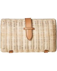 fan rattan clutch