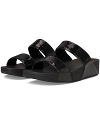 Fitflop - Lulu Sequin Slides Wedge Shoes 7 M (B) Leather - Lyst
