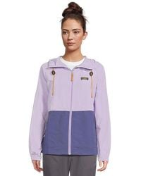 L.L. Bean - Mountain Classic Full-Zip Jacket Color-Block Jacket French Lilac/Dark Twilight, Nylon - Lyst