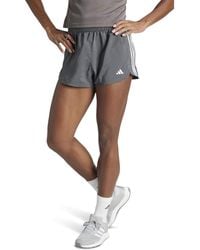 adidas - Pacer Training 3-stripes Woven High-rise Shorts - Lyst