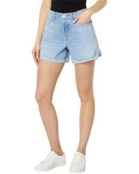 PAIGE - Asher Shorts Covered Button Fly Raw Cuff In No Duh Destructed - Lyst