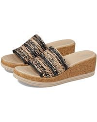 Bzees - Runaway Slip-On Wedge Slides ( Fabric) Sandals - Lyst
