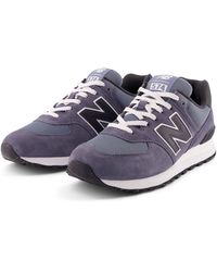 New Balance - 574 In Red/grey Suede/mesh - Lyst