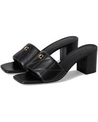 COACH - Holly Block Heel Sandals With Quilting Dress Sandals, Leather - Lyst