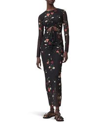AllSaints - Kathy Mesh Dress Dress Uk 4 (Us 0) Elastane/Mesh/Polyester - Lyst