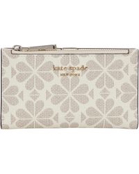 Kate Spade Synthetic Spade Flower Jacquard Small Zip Wallet in 