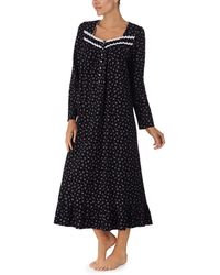 Eileen West 46 Long Long Sleeve Nightgown - Black