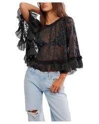 Free People - Carly Cape Top Clothing Md 8-10) Cotton - Lyst