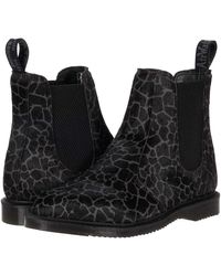 dr martens kensington flora black croco chelsea boots