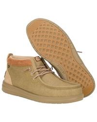 HEYDUDE - Wally Mid Gripr Workwear Lace-Up Boots, Canvas - Lyst