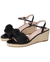 Kate Spade - Leandra Raffia Espadrille Wedge Sandal Wedge Shoes, Textile - Lyst