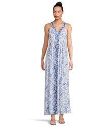 Lilly Pulitzer - Carmilla Maxi Dress Dress Resort Barefoot Beachcombers Engineered Knit Dress, Rayon/Spandex - Lyst
