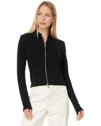 Madewell - Grill Long Sleeve Full Zip Top (Jet) Clothing - Lyst
