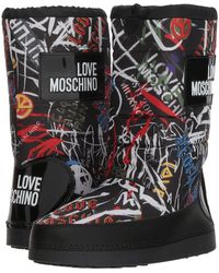 moschino graffiti boots