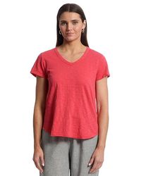 Mod-o-doc - V-Neck T-Shirts With Curved Hem Clothing Xs (Us 0-2) Cotton - Lyst