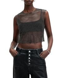 AllSaints - Calytrix Sparkle Top Clothing Uk 4 (Us 0) Polyester - Lyst