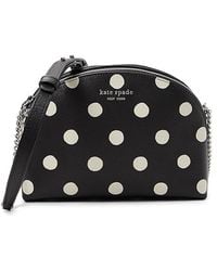 Kate Spade - Morgan Sunshine Dot Printed Pvc Double Zip Dome Crossbody Handbags - Lyst