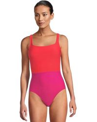 Tommy Bahama - Ocean Point Colorblock Sq Neck 1Pc Swimsuits One Piece, Nylon/Spandex - Lyst