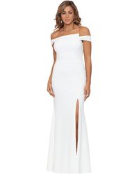 Xscape Scuba Crepe Popover Faux Wrap 