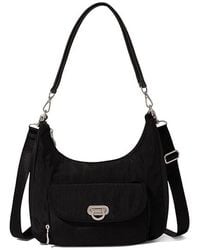 Baggallini - Coastal Flip Lock Half Moon Bag Cross Body Handbags, Nylon - Lyst