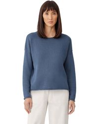Eileen Fisher - Crew Neck Boxy Pullover - Lyst