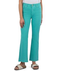 Kut From The Kloth - Kelsey High-Rise Fab Ab Ankle Flare With Raw Hem Jeans, Cotton/Denim/Spandex - Lyst