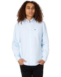 Lacoste - Long Sleeve Regular Fit Oxford Button-down Shirt - Lyst