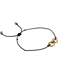 Chan Luu Pull Tie Bracelet With Infinity Loop Charm - Black