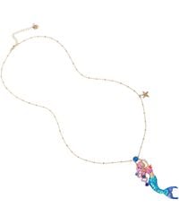 Betsey Johnson Mermaid Long Pendant Necklace - Multicolor