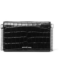 MICHAEL Michael Kors - Jet Set Medium Flap Chain Crossbody Cross Body Handbags, Leather/Polyester - Lyst