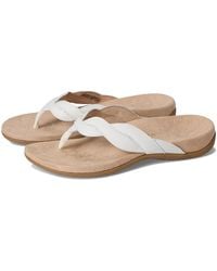 Vionic - Bella Braid Thong Sandals Wedge Shoes, Leather - Lyst