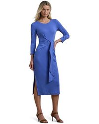 Ralph Lauren - Imalah-Long Sleeve-Day Dress Dress, Cotton/Elastane/Modal - Lyst