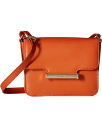 Jason Wu Diane Vitello Leather Mini Crossbody (burnt Orange) Cross Body Handbags