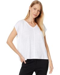 Eileen Fisher - V Neck Square Tee - Lyst
