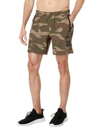 RVCA - Yogger Stretch Shorts (Desert Camo) Shorts - Lyst