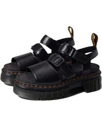 Dr. Martens - Ricki Leather 3-strap Platform Sandals - Lyst