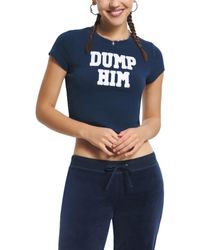 Juicy Couture - Dump Him Graphic Baby Tee - Lyst