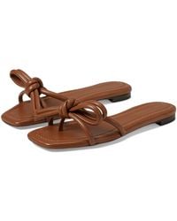 Loeffler Randall - Hadley Leather Bow Flat Sandal - Lyst