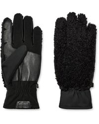 UGG - Fluff Smart Gloves With Conductive Leather Palm - Lyst