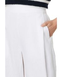 Madewell - Pull-on Straight Crop Pants In Cotton-linen Blend - Lyst