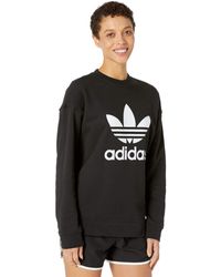 adidas tech trefoil cropped sweatshirt