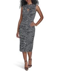 Calvin Klein - Slvless Scuba Sheath Midi Dress/ Polyester/Spandex - Lyst