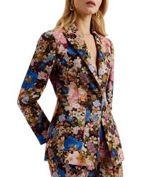 Ted Baker - Madonia Printed Single Breasted Tailored Blazer - Lyst