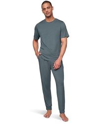 Eberjey - Henry Short Sleeve Pant Pj Set Pajama Sets, Modal/Spandex - Lyst