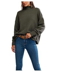 Free People - We The Free Torres Roll Neck Sweater Md 8-10) Cotton - Lyst