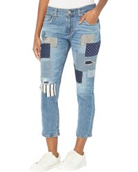 Lauren by Ralph Lauren - Petite Patchwork Relaxed Tapered Ankle Jeans In Tinted Sapphire Wash - Lyst