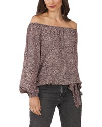 Vince Camuto - Long Sleeve Off-the-shoulder Blouse - Lyst