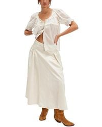 Free People - Katia Maxi Skirt Skirt, Cotton - Lyst