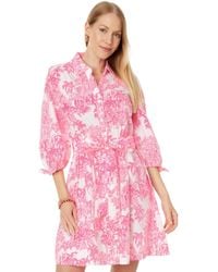 Lilly Pulitzer - Amrita 3/4 Sleeve Cotton Shirtdress - Lyst