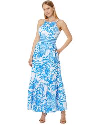 Lilly Pulitzer - Charlese Cotton Halter Maxi - Lyst
